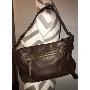 COACH Leather Legacy Tassel Hobo Shoulder Bag